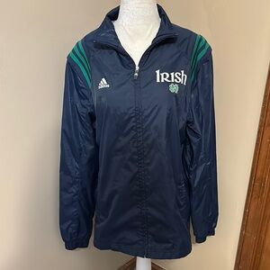 Adidas Varsity Jacket Blue Green Athletic Style Windbreaker